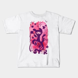 Watercolor Ninja Star Kids T-Shirt